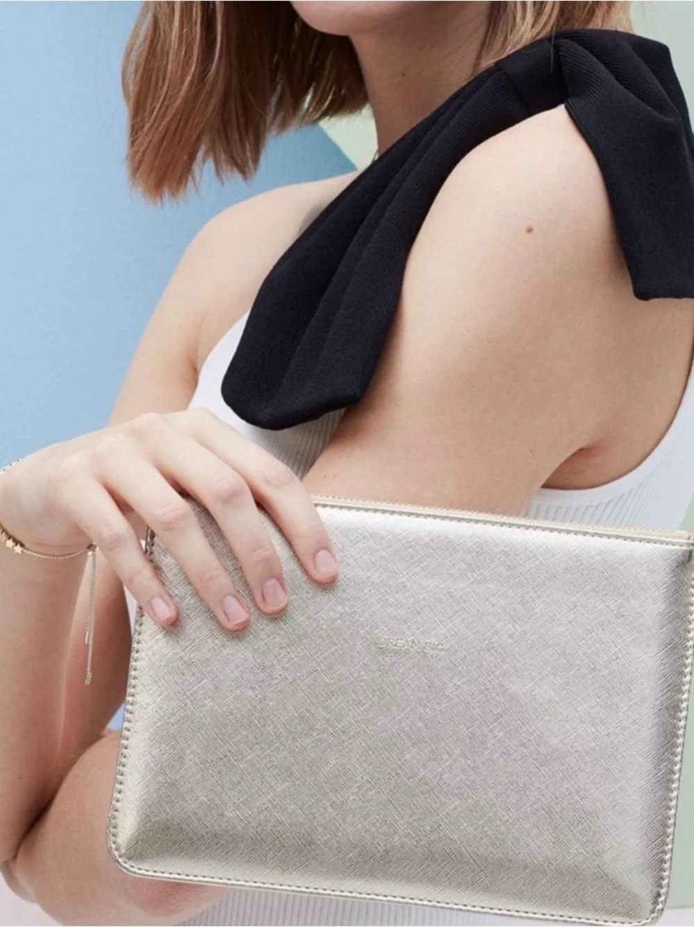 Set of three flat pouches by Estella Bartlett and Katie loxton